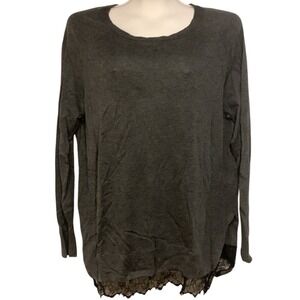 Arpeggio Women's dark gray long sleeve fairy whimisigoth sweater XXL tight knit